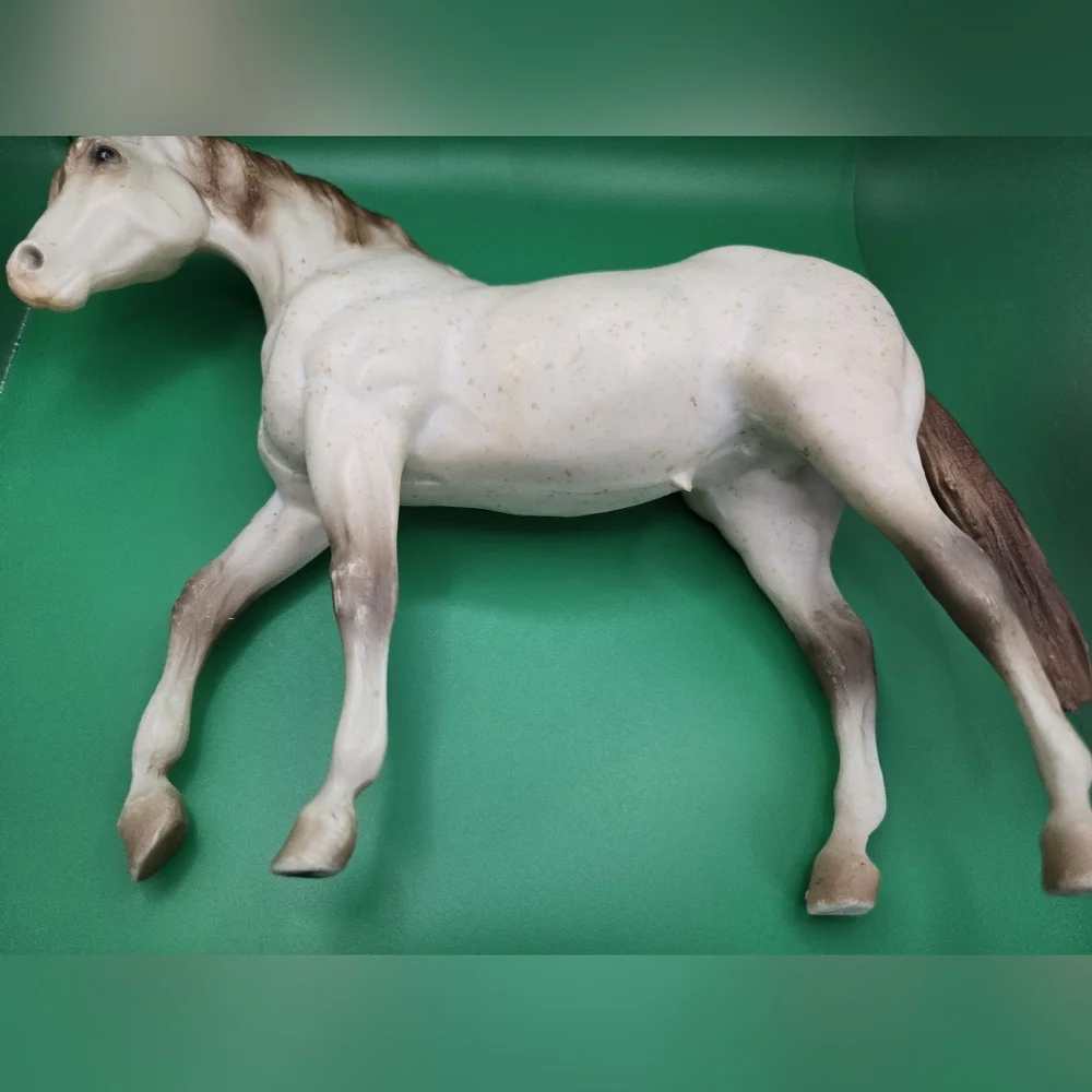 Elegant Cream and Brown Horse Figurine